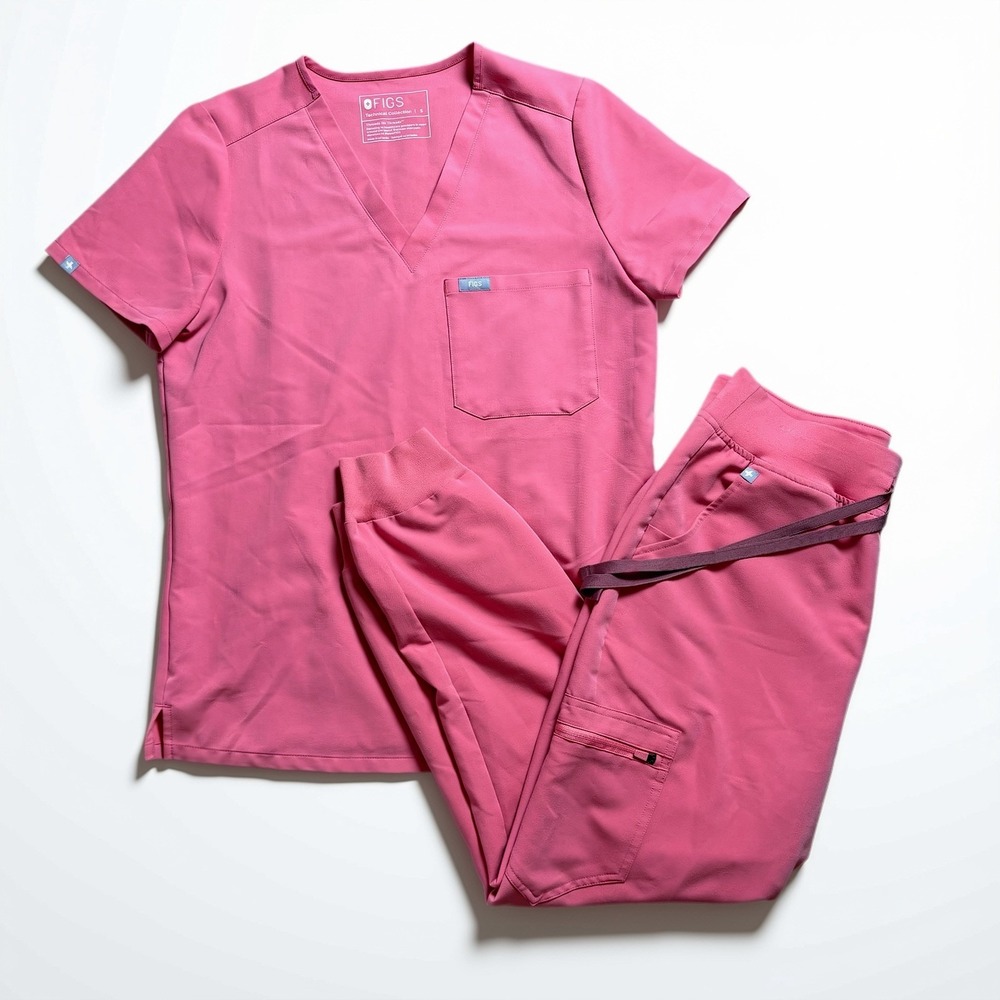 FIGS Women's Caterina Limited Quartz Sm Top & M/P Zamora Joggers Scrub Set 3326